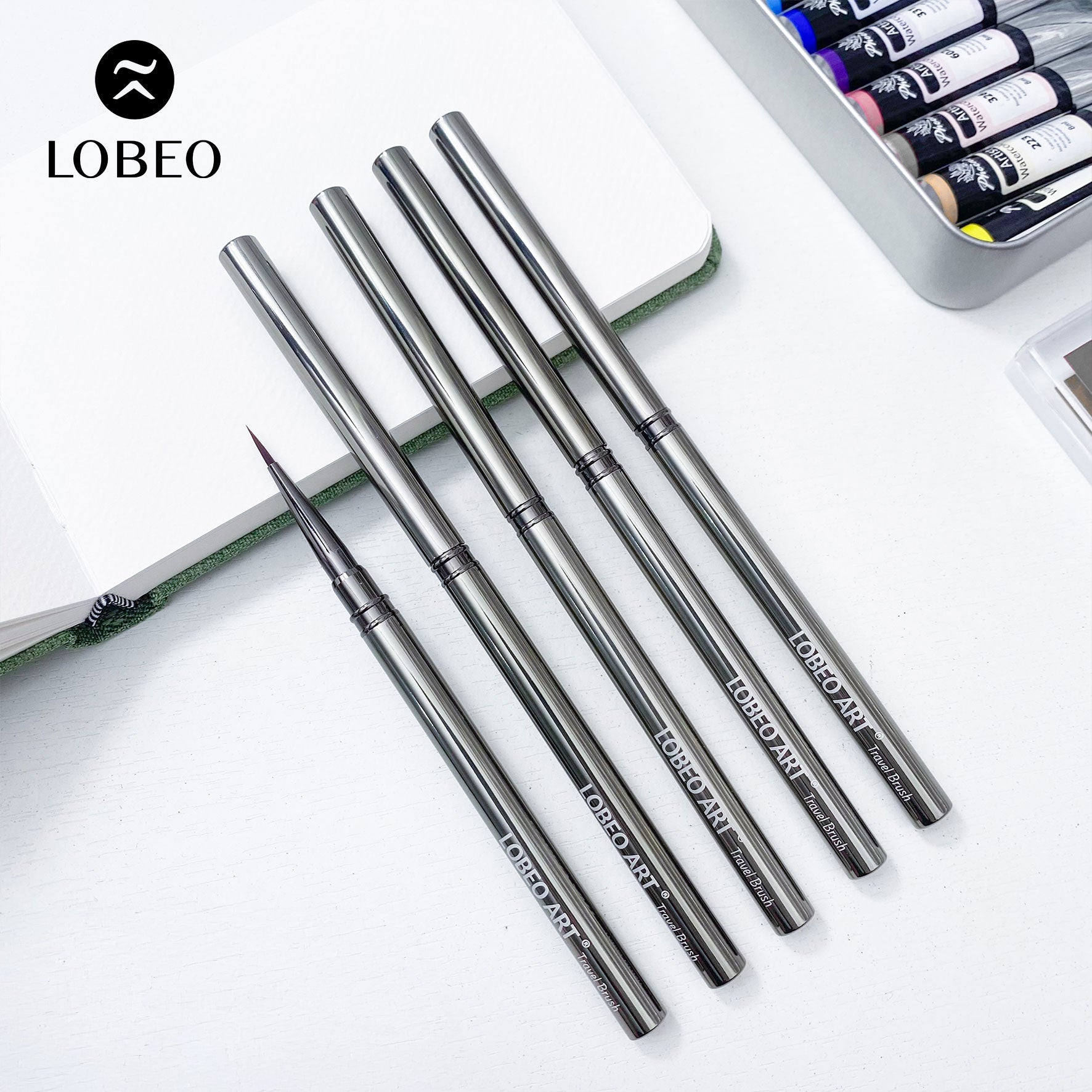 Lobeo Art Travel Brush – Aluminum Body