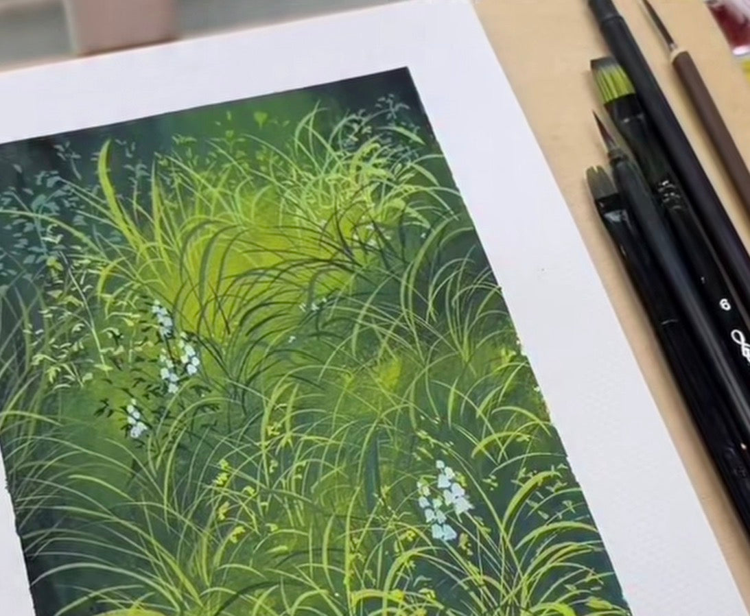 How to Paint Grass with Lobeo Art Brushes x Dmun.arts