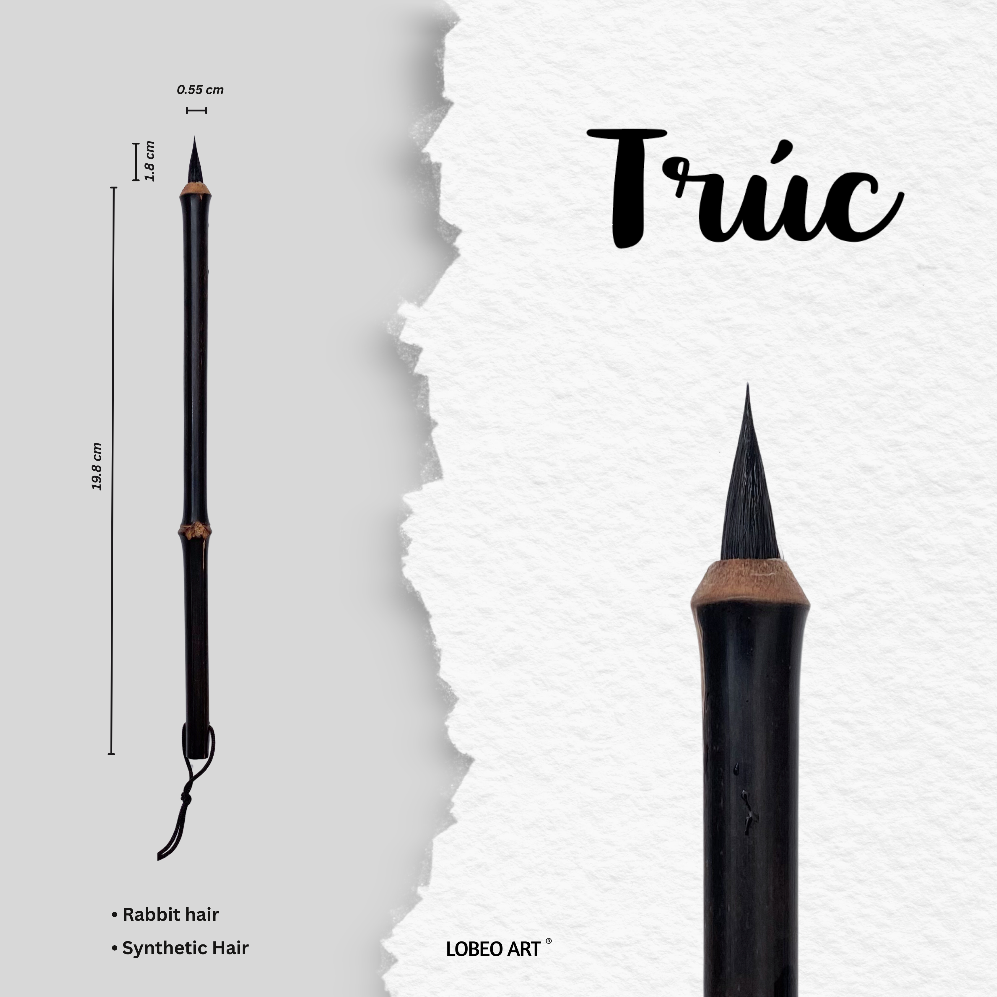 Cọ vẽ thư pháp Lobeo - Trúc LB1006
