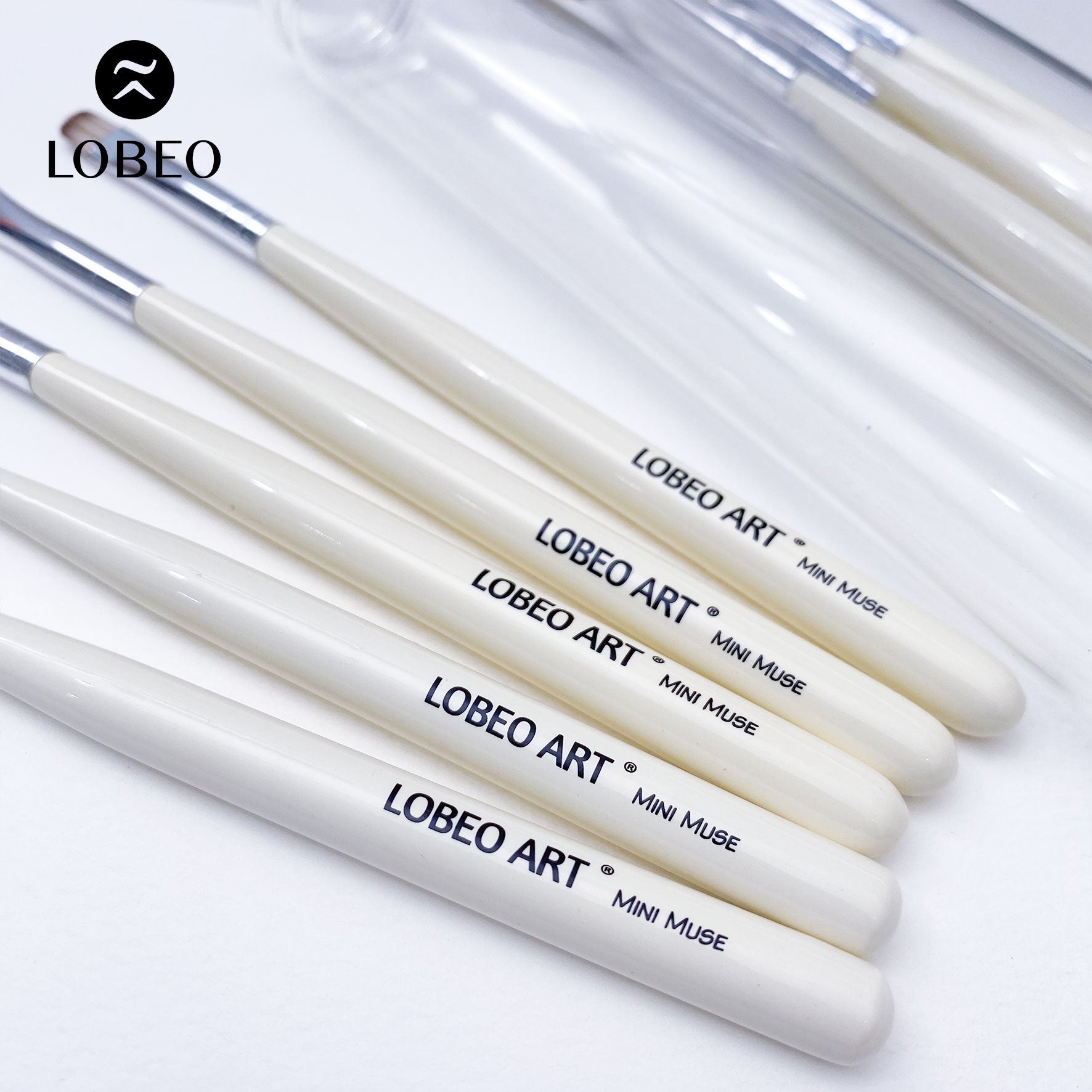 Lobeo Mini Muse Brush Set (5 pcs) - Glass bottle