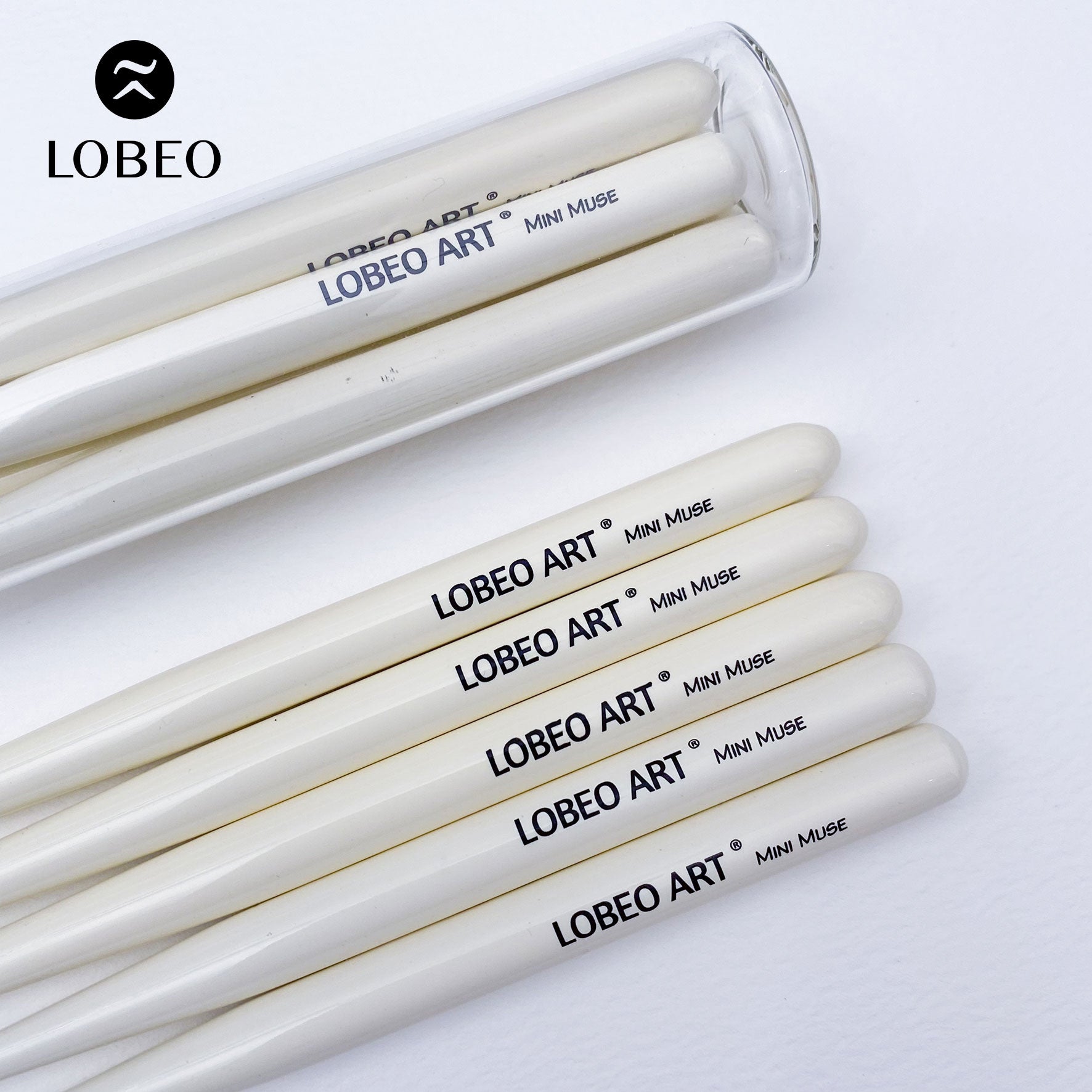 Lobeo Mini Muse Brush Set (5 pcs) - Glass bottle