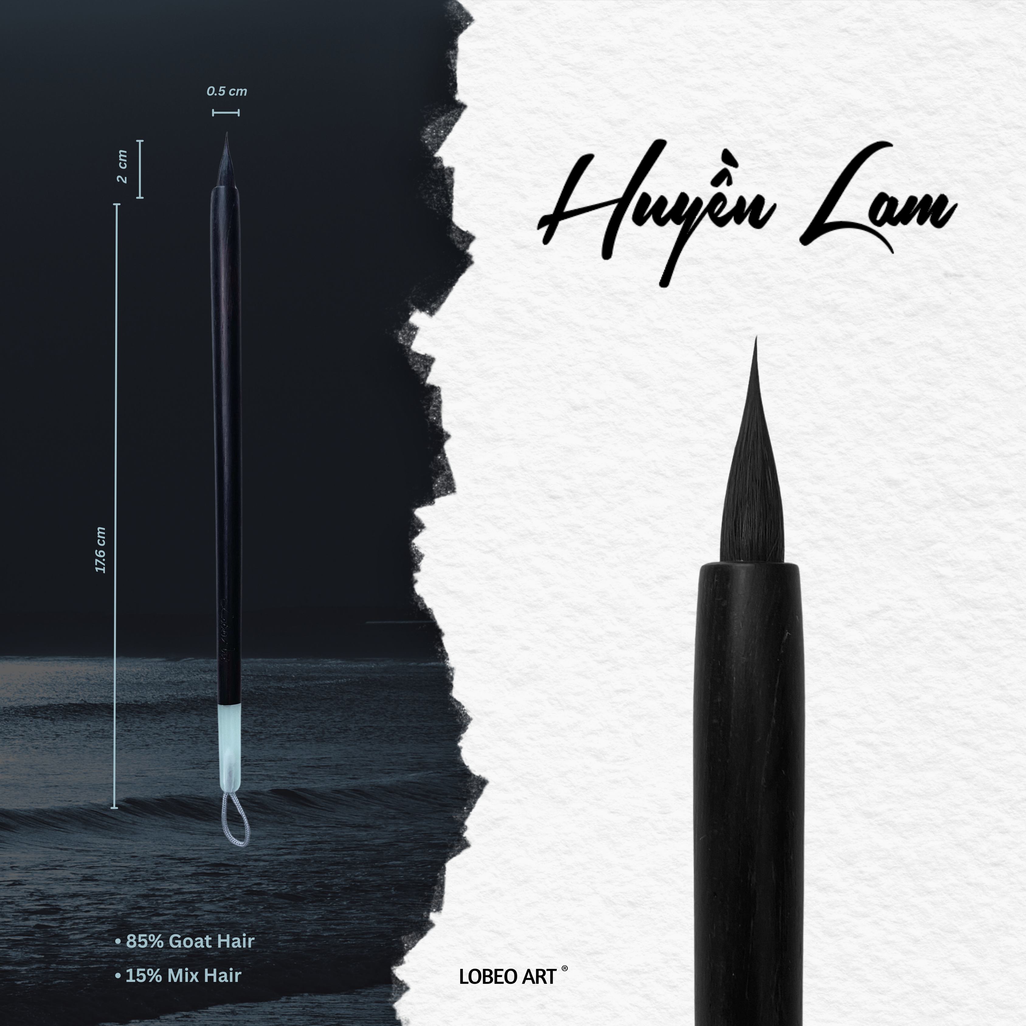 Cọ vẽ thư pháp Lobeo - Huyền Lam LB2001
