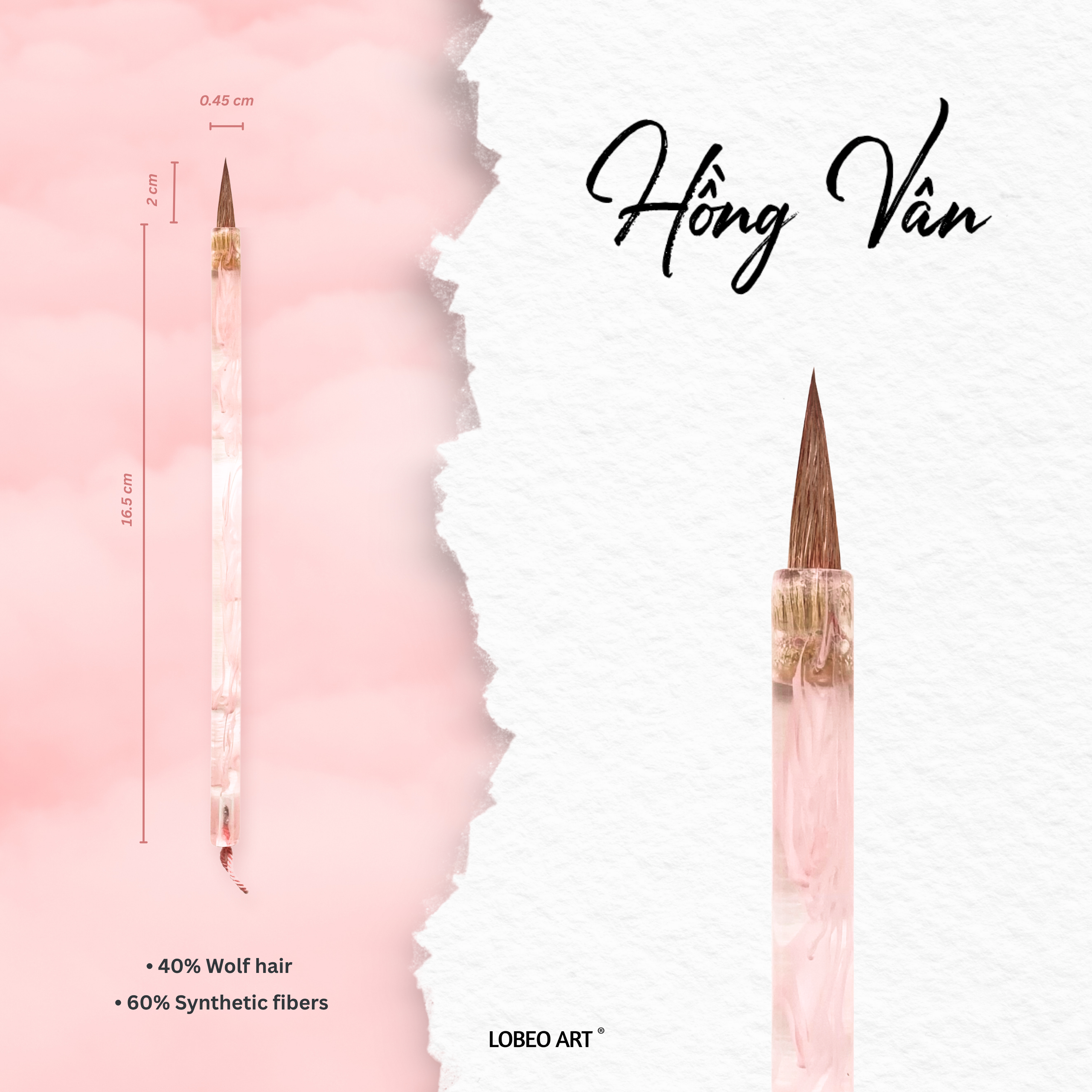 Cọ vẽ thư pháp Lobeo - Hồng Vân LB11013