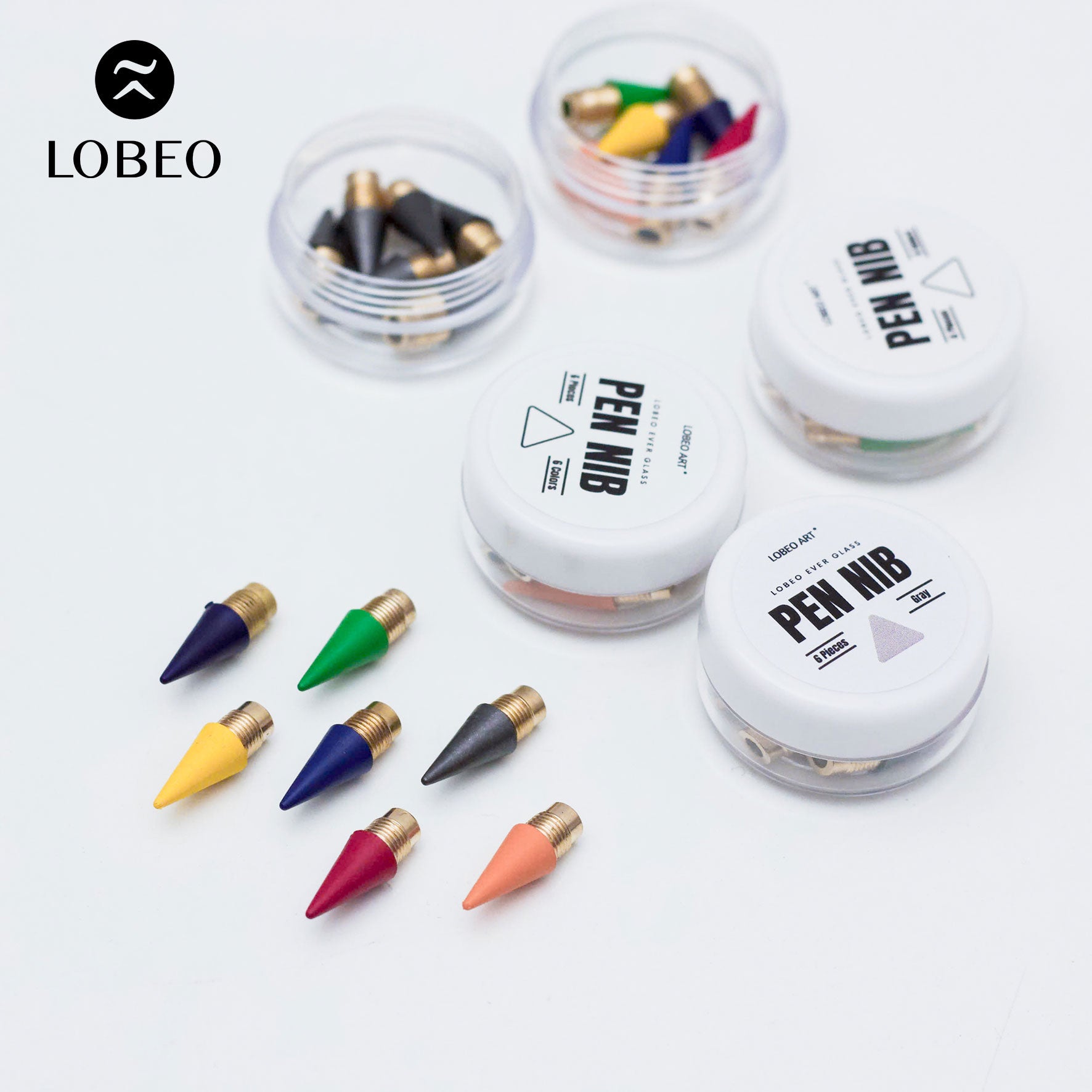Set 6 Nibs for Lobeo Ever Glass Pen