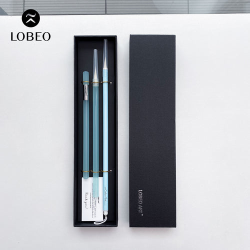 Bộ cọ Lobeo + chì kẻ 3 món - Bộ 3 màu xanh CB33