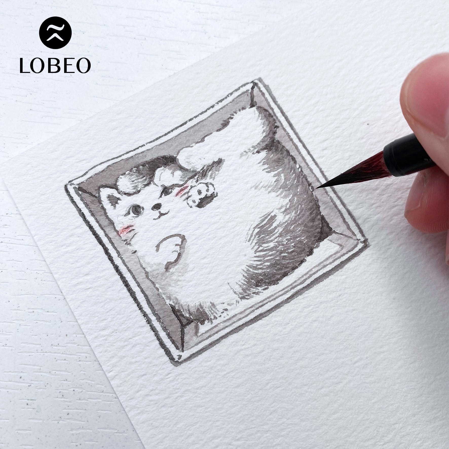 Lobeo Calligraphy Brush – Thỏ (Combo 2 brushes)