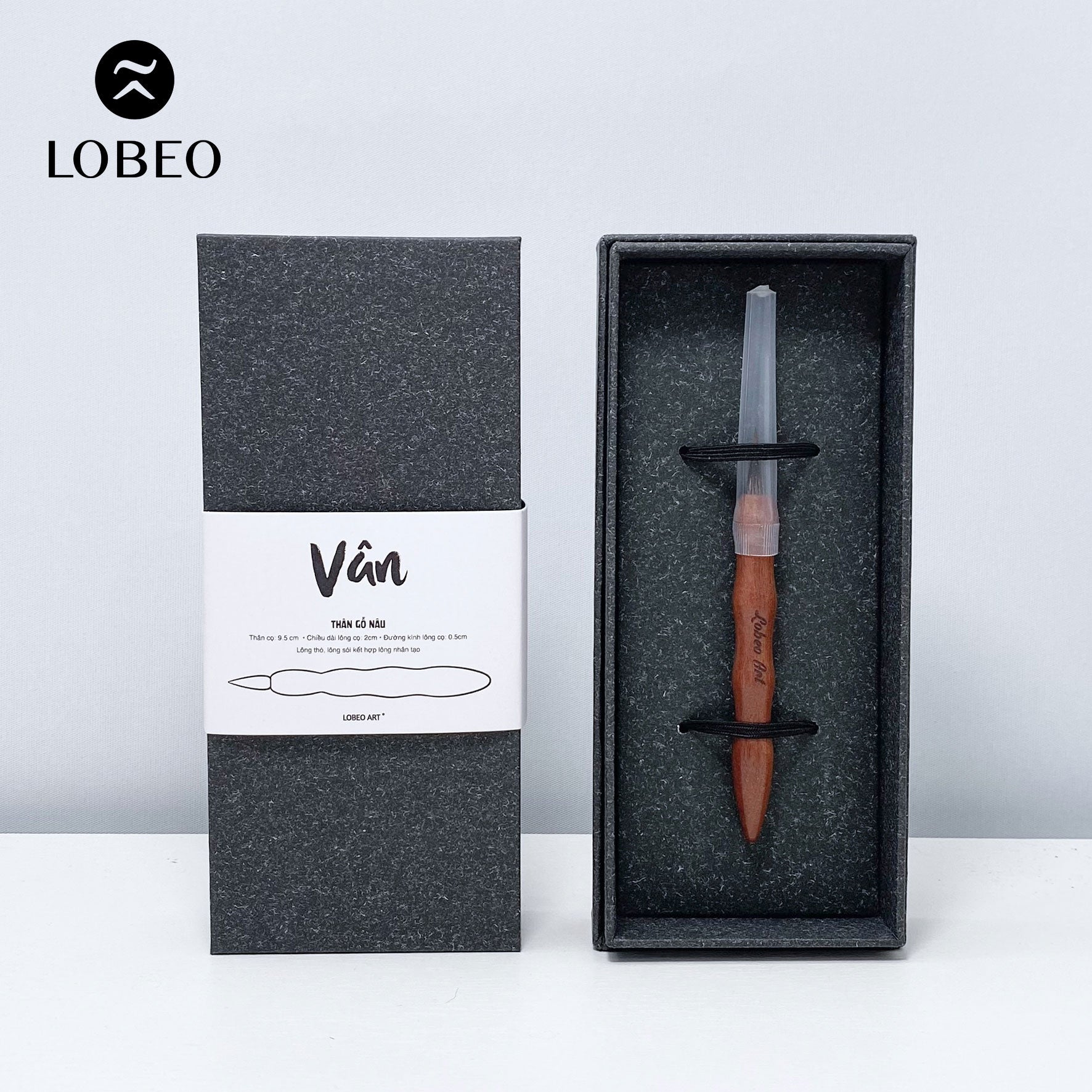 Cọ thư pháp Lobeo – Vân (Thân Nâu) LB1012-1