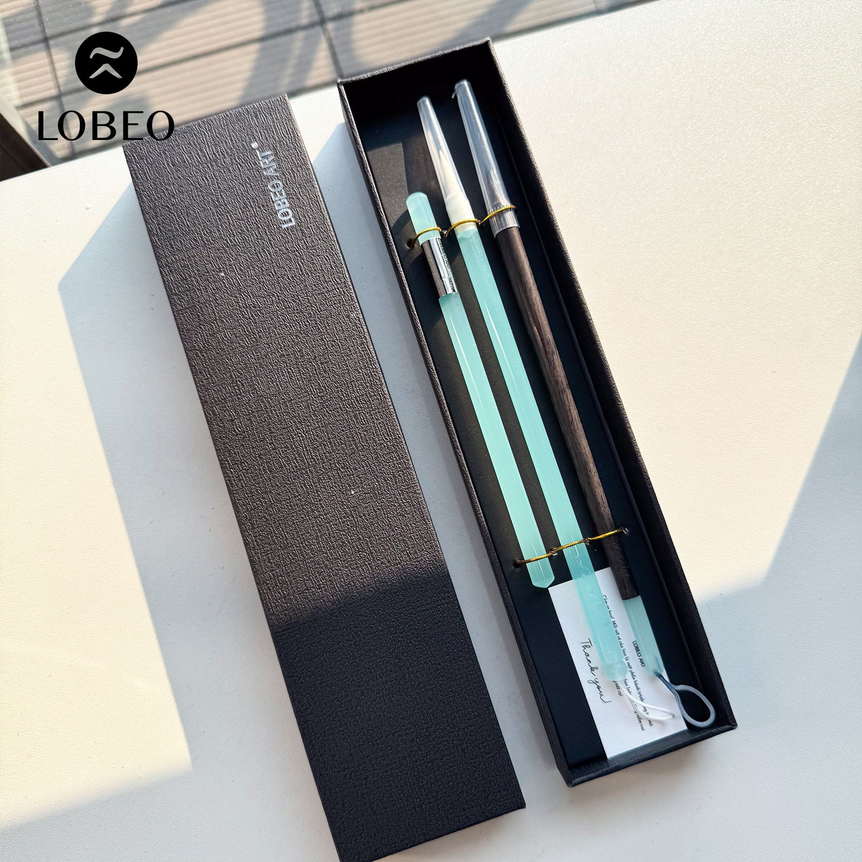 Combo Lobeo Brushes + Pencil 3pcs - Set 1 - Blue Jade