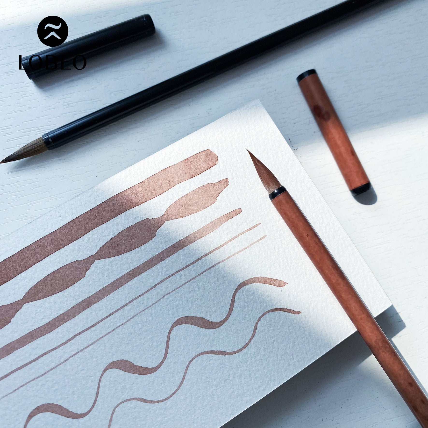 Cọ thư pháp Lobeo – Du (Bộ 2 cọ) LB2004