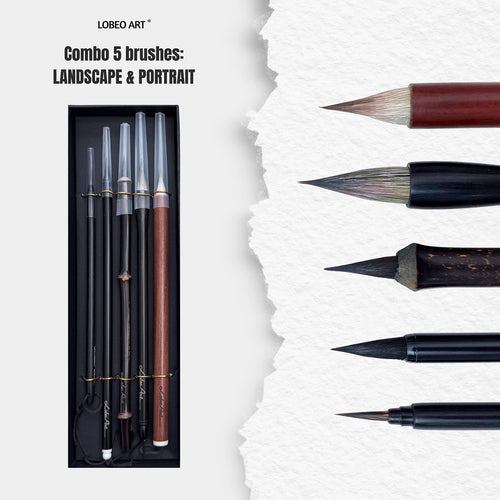 Bộ Cọ Lobeo 5 Cây - Phong Cảnh & Chân Dung