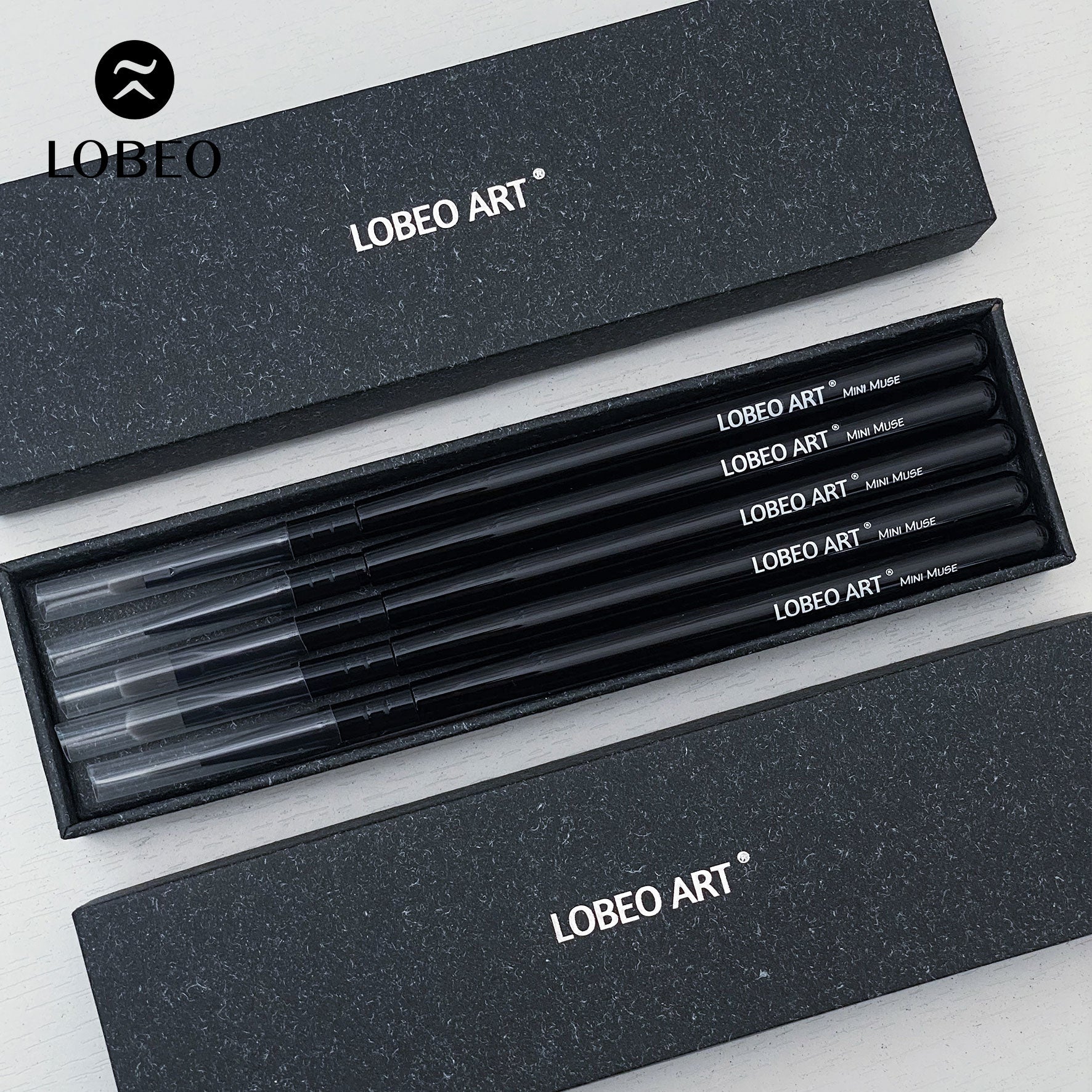 Lobeo Mini Muse Brush Set – Shadow (5 pcs)