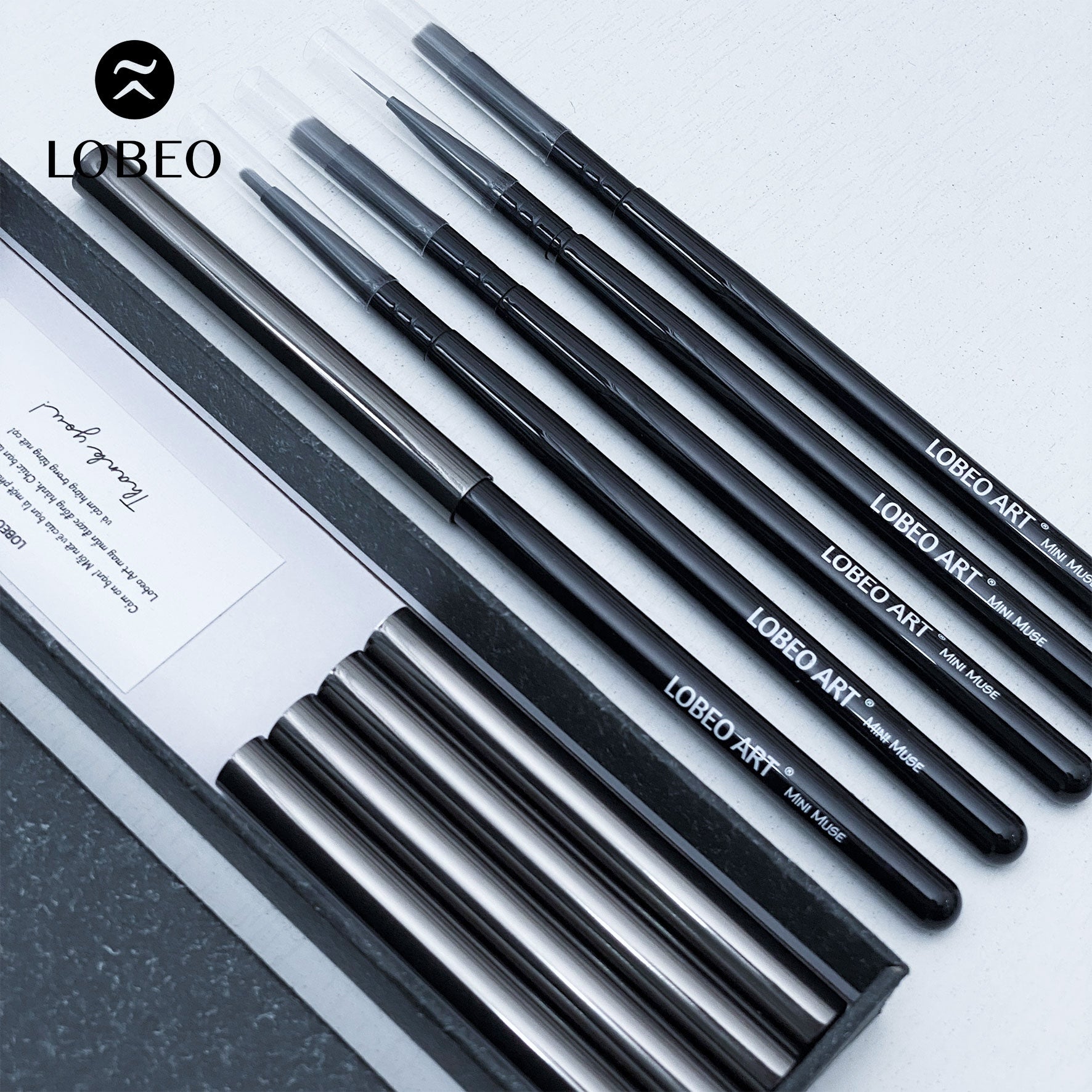 Lobeo Mini Muse Brush Set – Shadow (5 pcs)