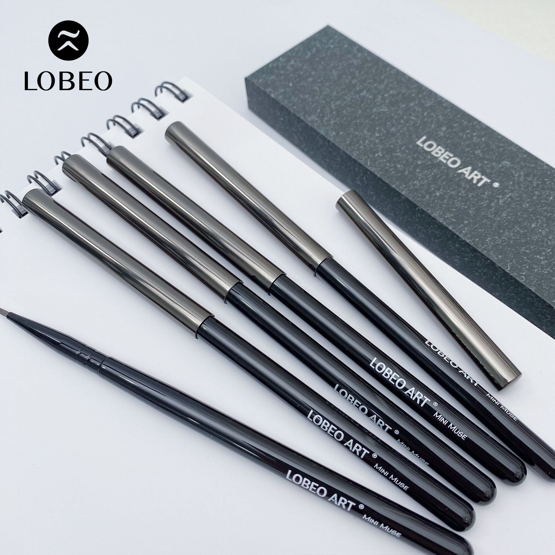Lobeo Mini Muse Brush Set – Shadow (5 pcs)