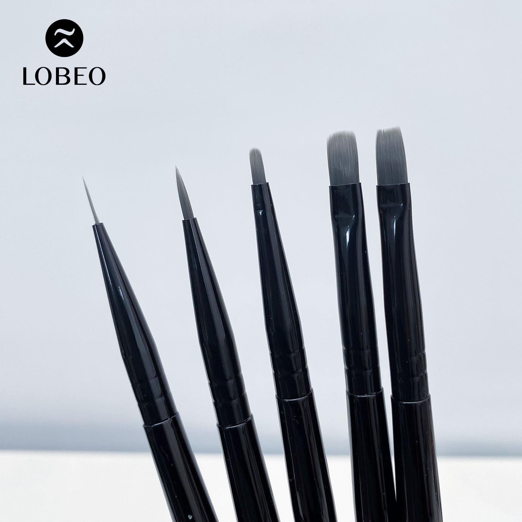 Lobeo Mini Muse Brush Set – Shadow (5 pcs)
