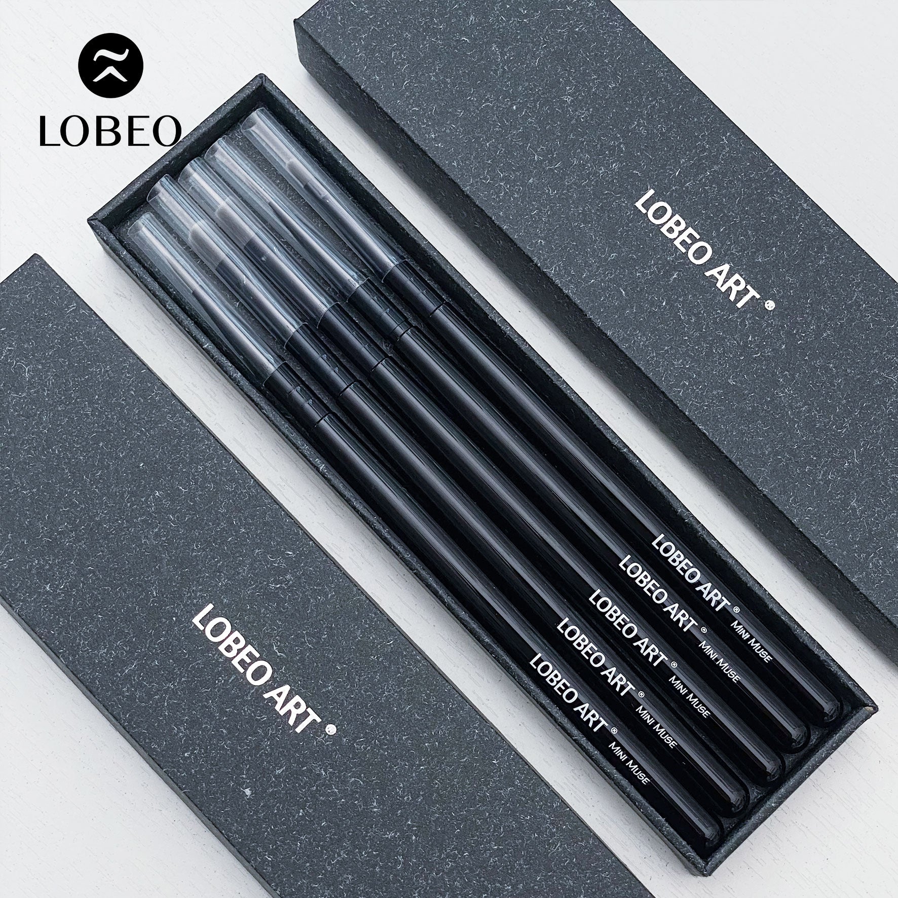 Lobeo Mini Muse Brush Set – Shadow (5 pcs)