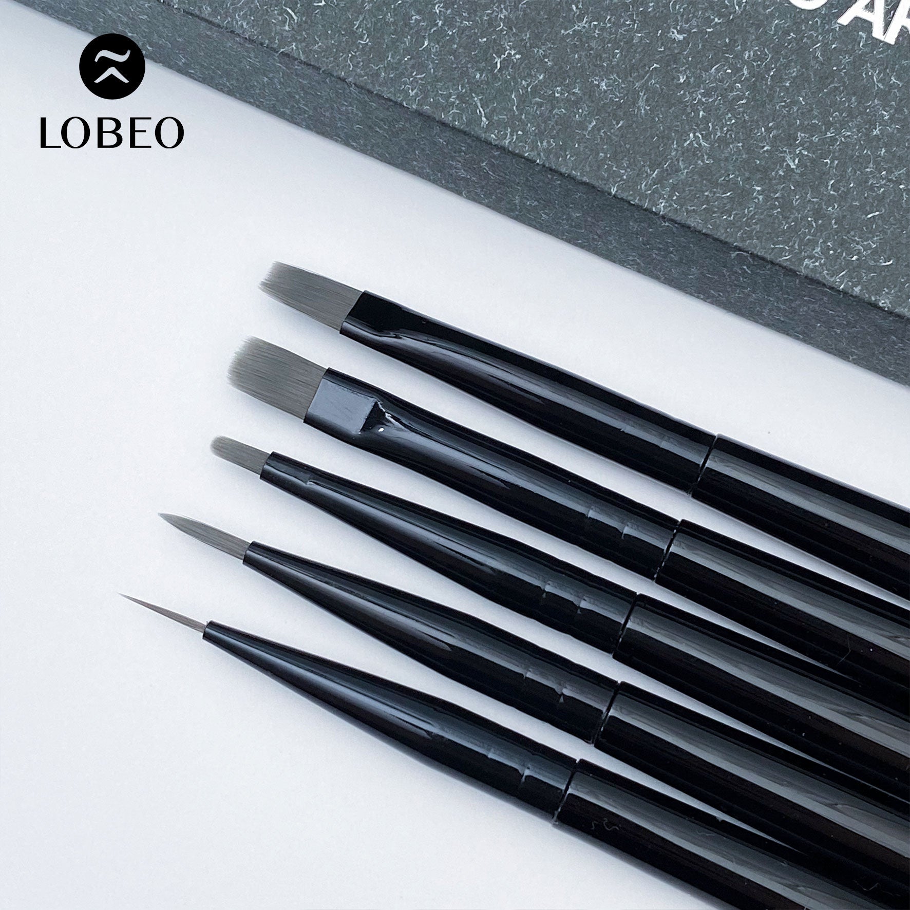 Lobeo Mini Muse Brush Set – Shadow (5 pcs)