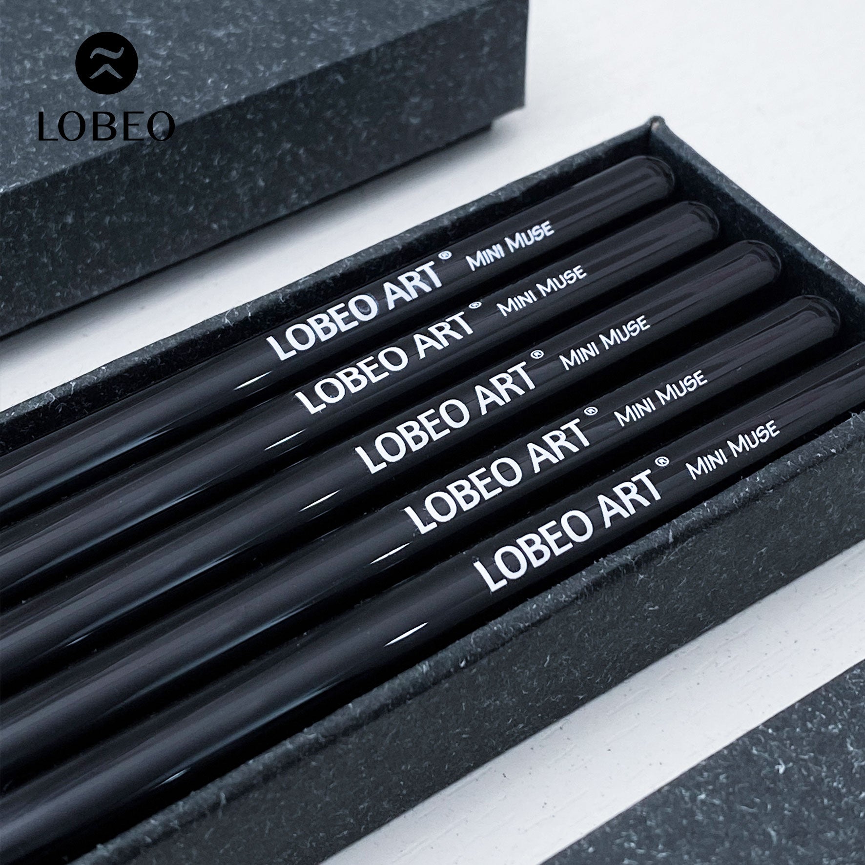 Lobeo Mini Muse Brush Set – Shadow (5 pcs)