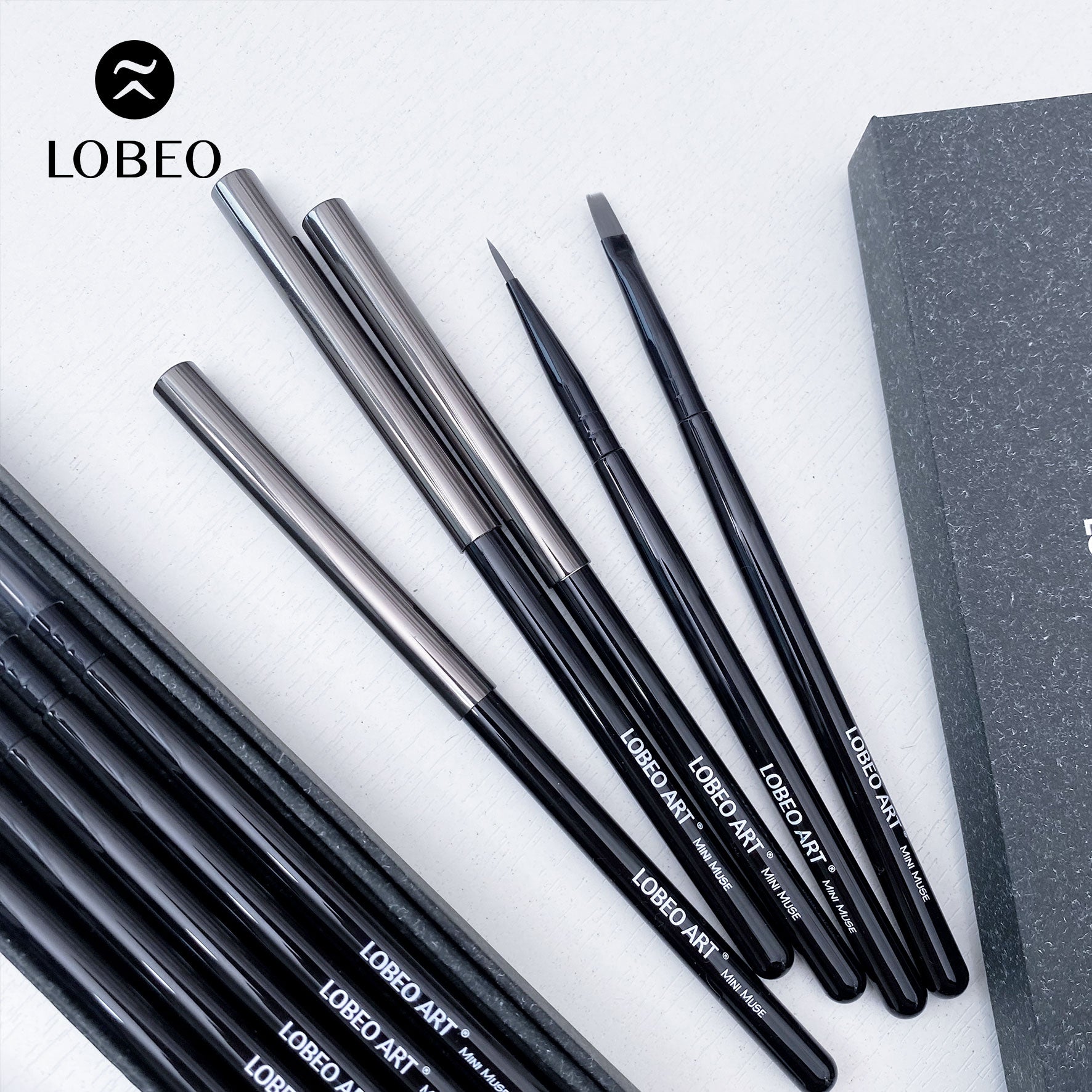 Lobeo Mini Muse Brush Set – Shadow (5 pcs)