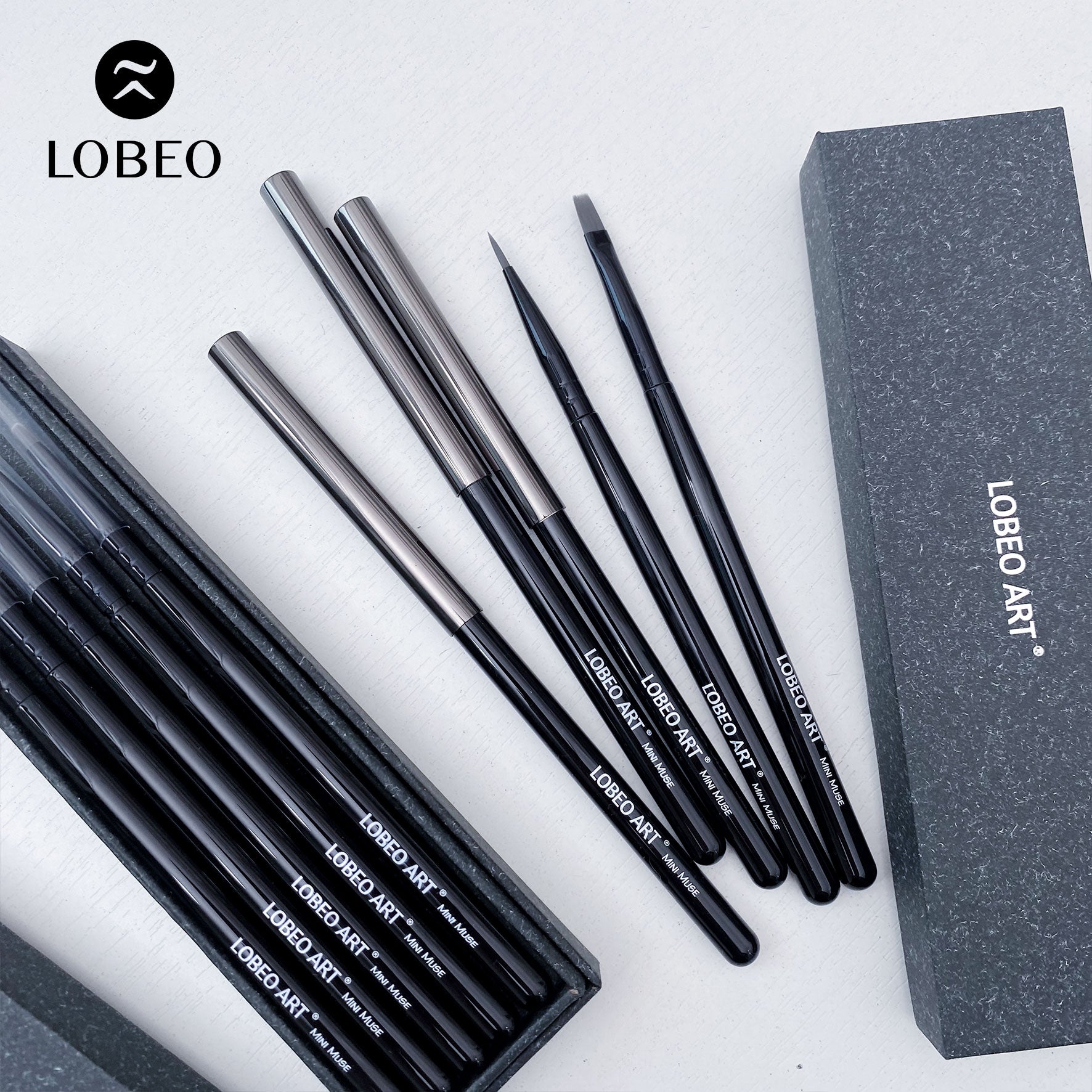 Lobeo Mini Muse Brush Set – Shadow (5 pcs)