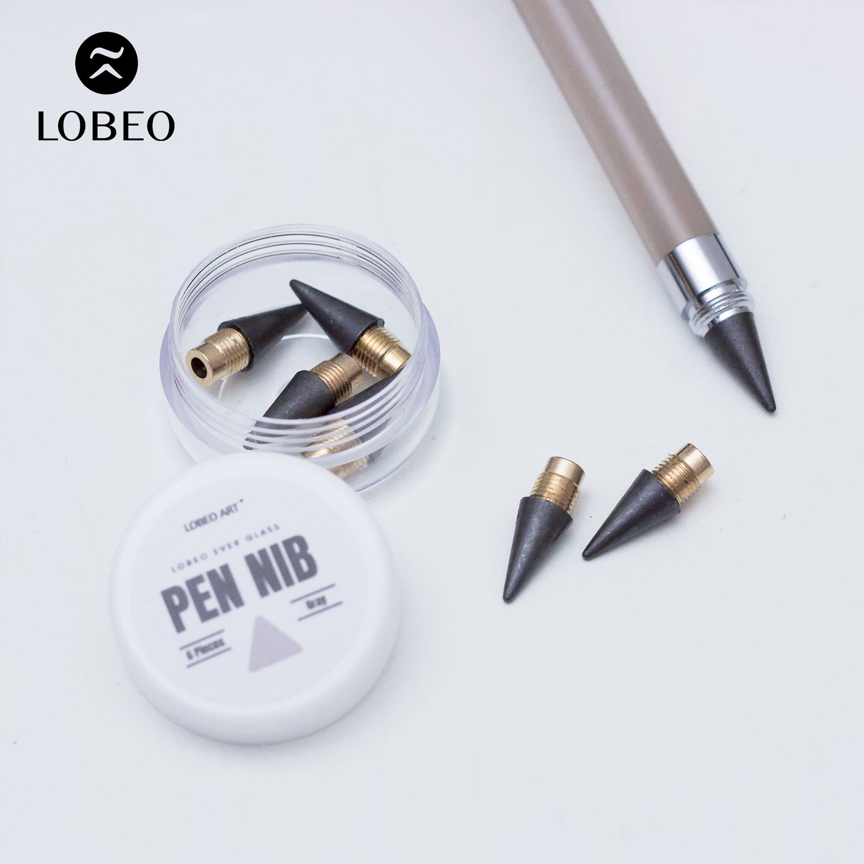 Set 6 Nibs for Lobeo Ever Glass Pen