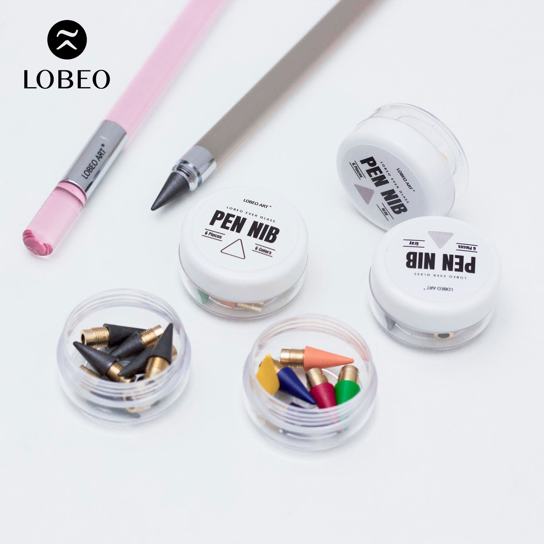 Set 6 Nibs for Lobeo Ever Glass Pen