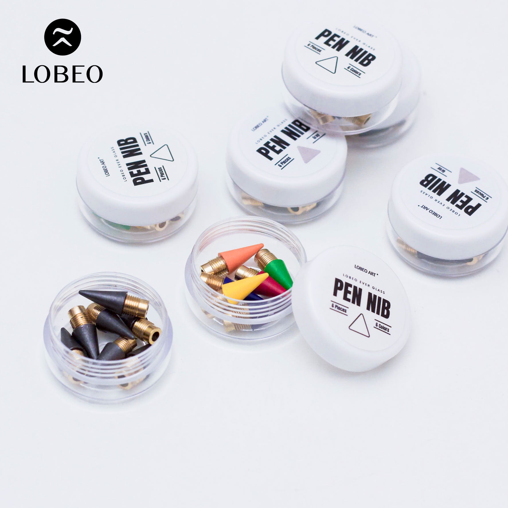 Set 6 Nibs for Lobeo Ever Glass Pen
