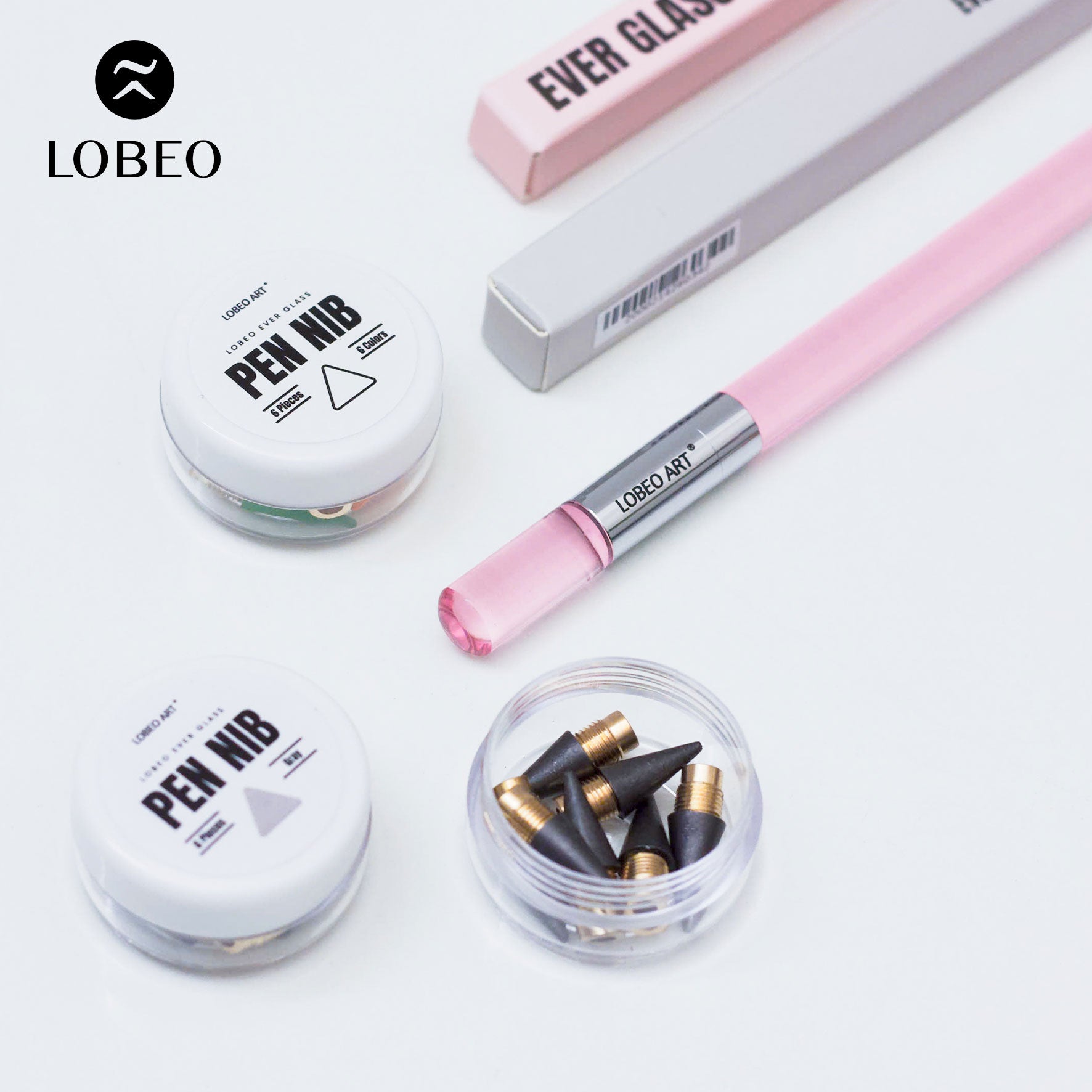 Set 6 Nibs for Lobeo Ever Glass Pen
