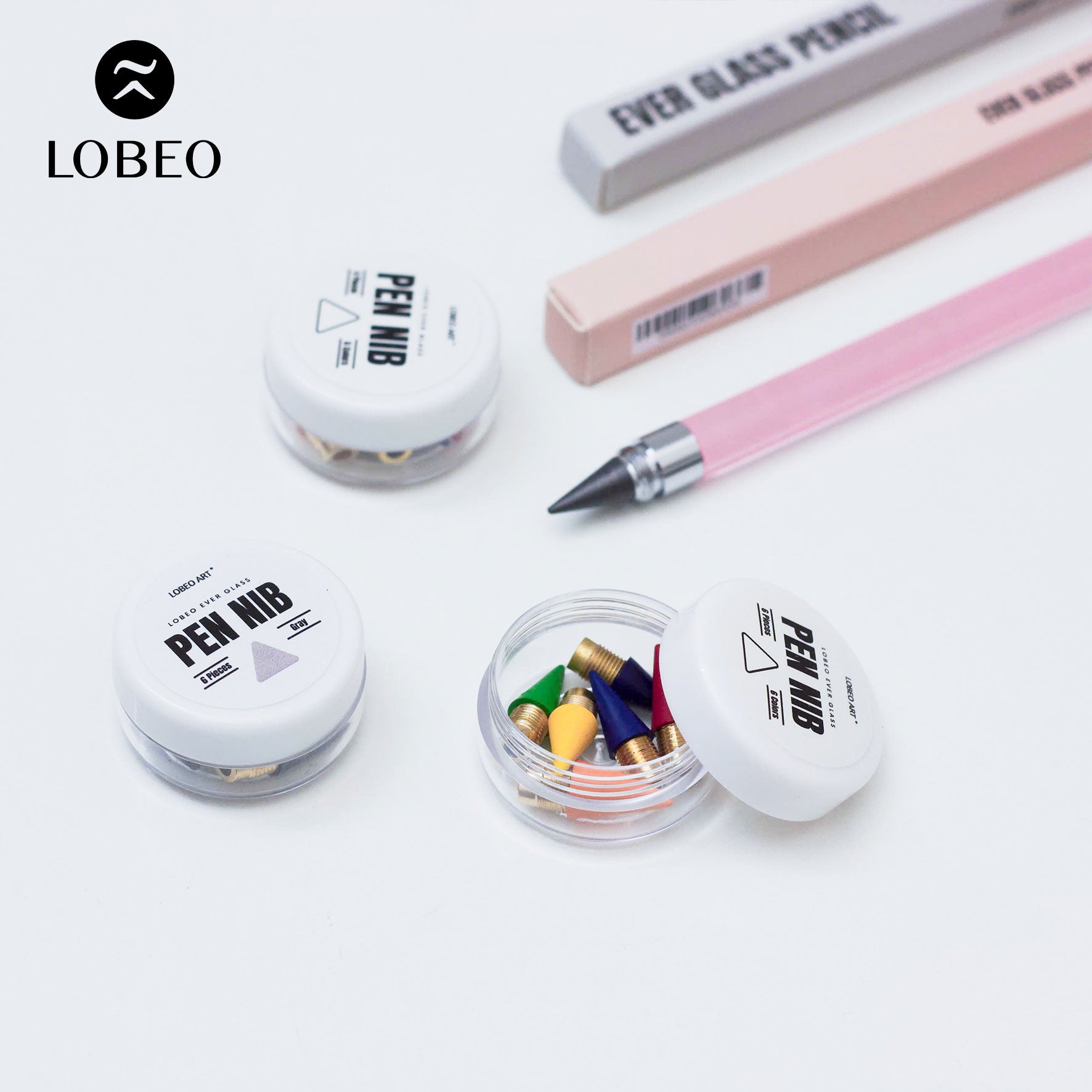 Set 6 Nibs for Lobeo Ever Glass Pen