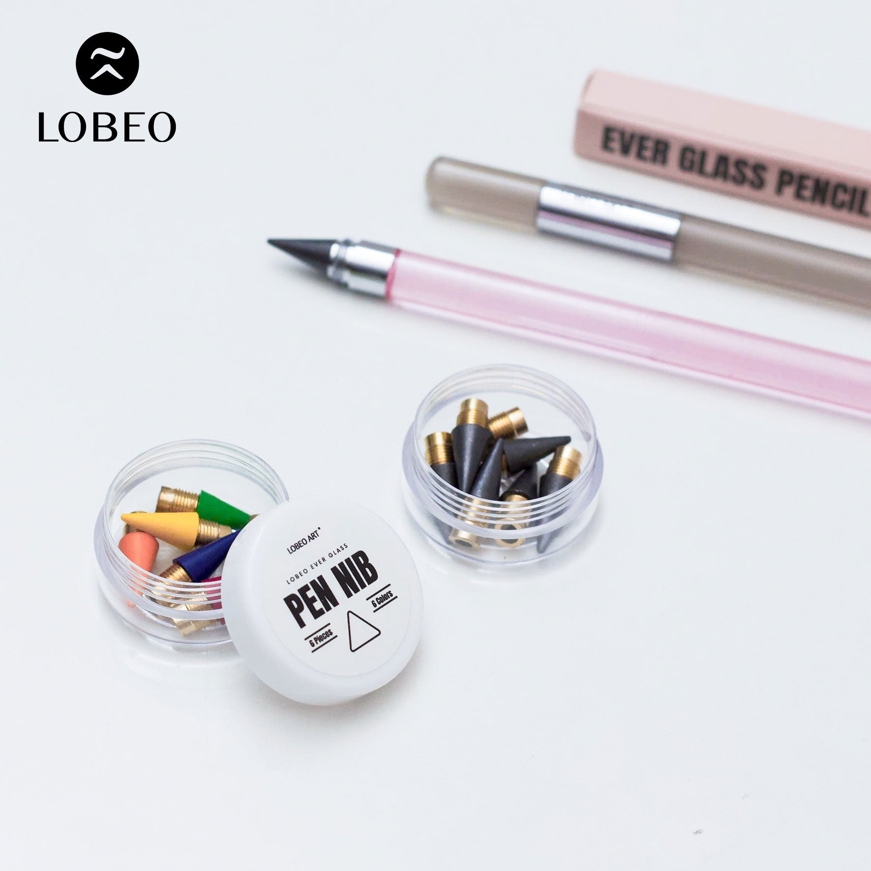 Set 6 Nibs for Lobeo Ever Glass Pen