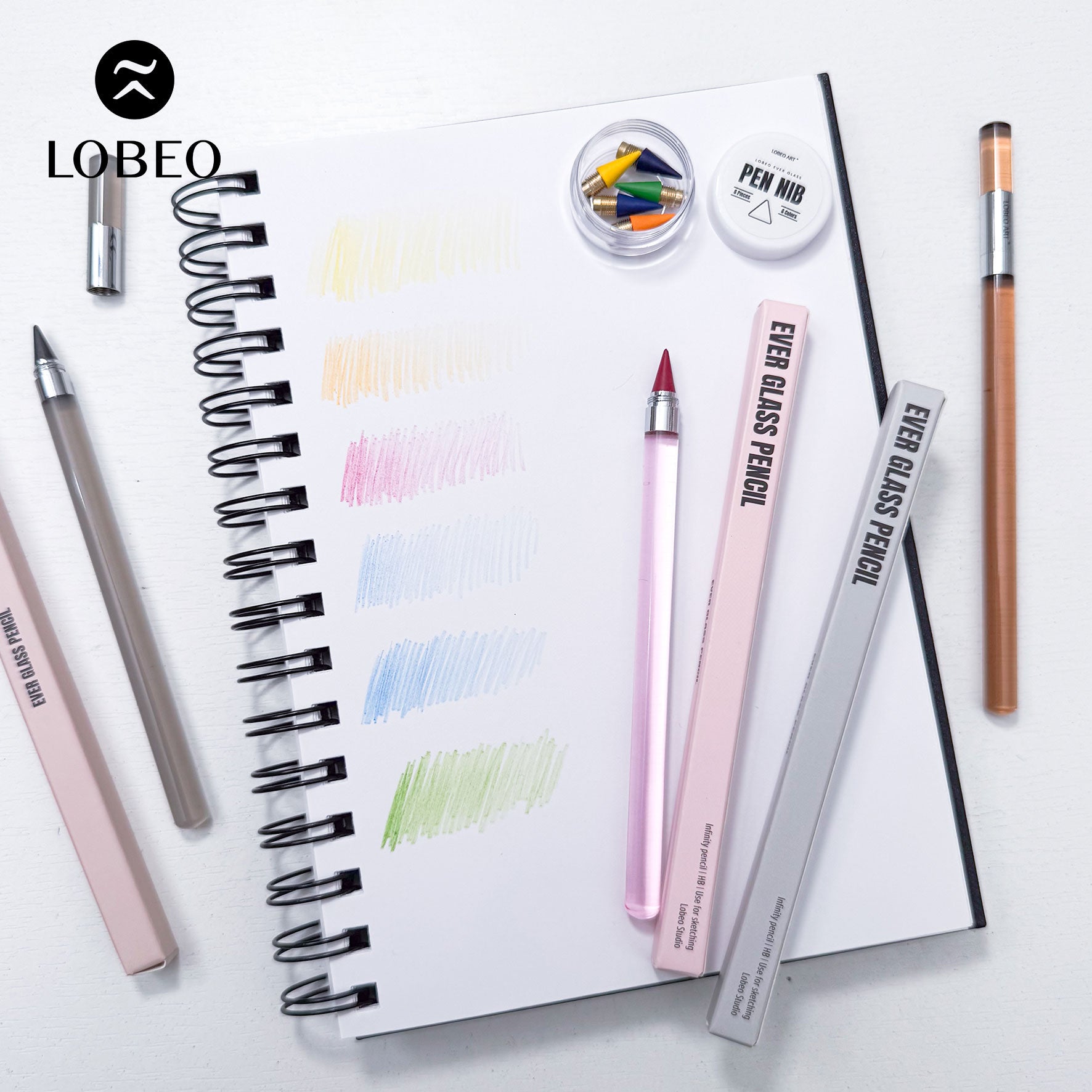 Set 6 Nibs for Lobeo Ever Glass Pen