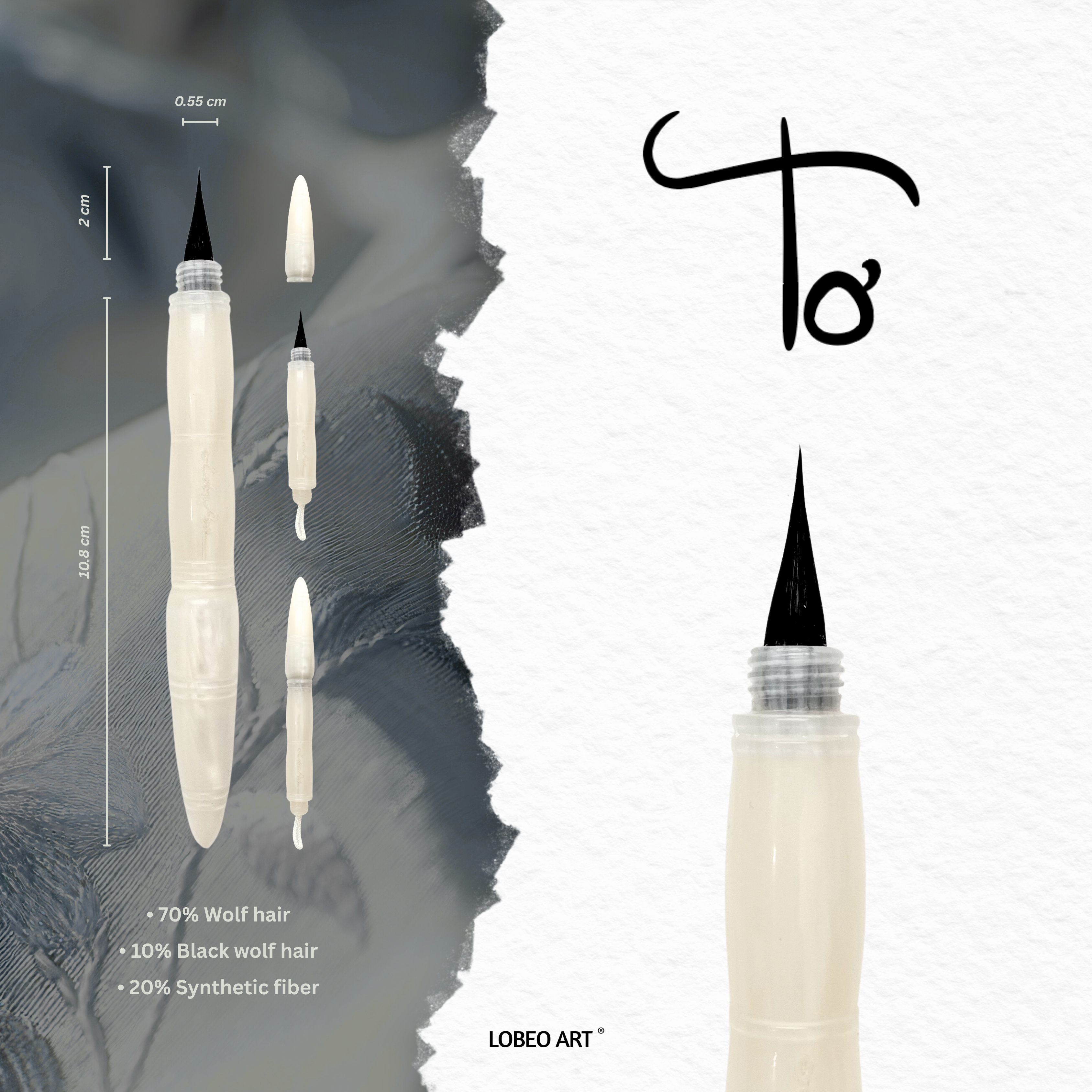 Cọ vẽ thư pháp Lobeo - Tơ LB11002