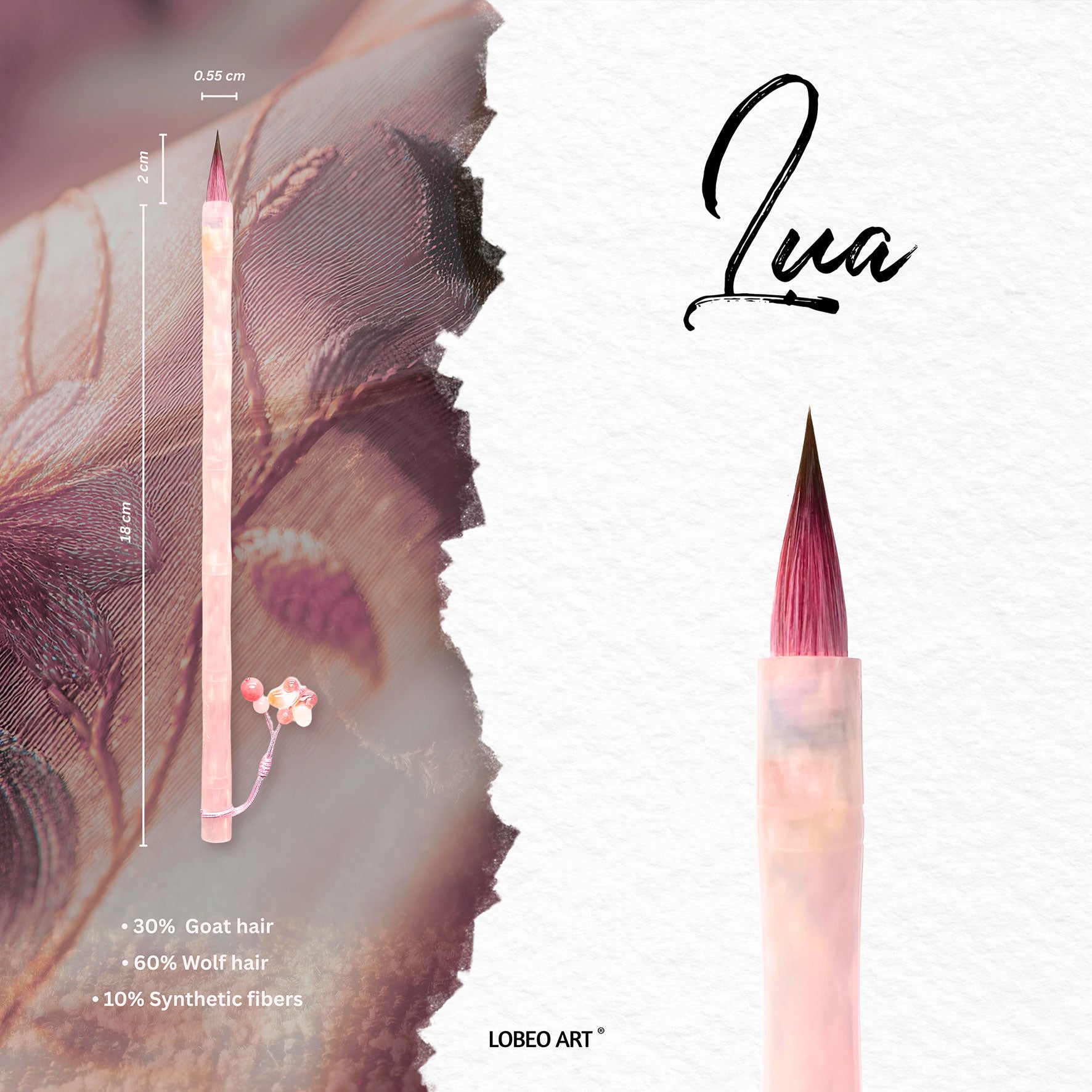 Lobeo Calligraphy Brush – Lua (Long Handle Version) LB11005