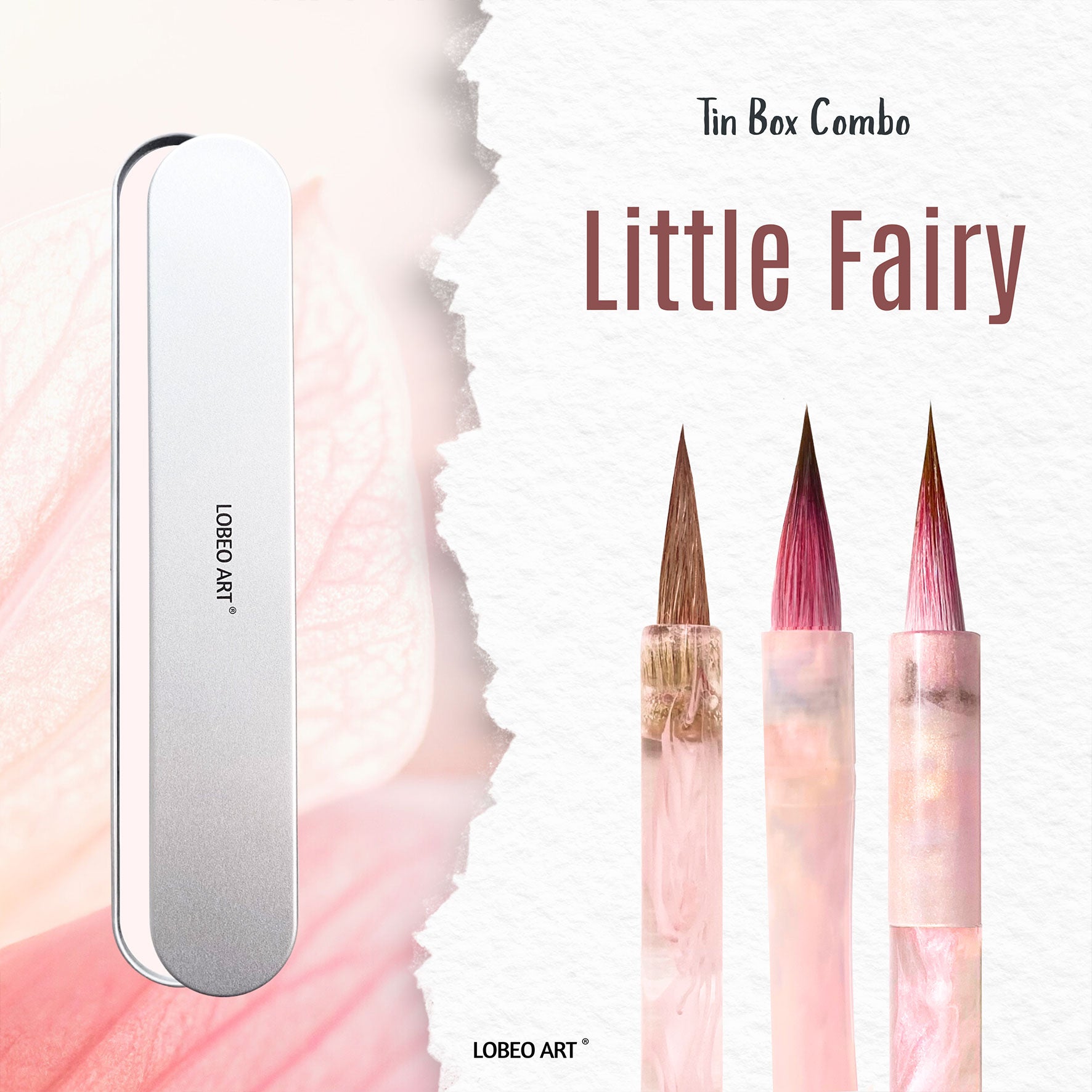 [Tin Box] Combo Lobeo Brushes - Little Fairy CB36