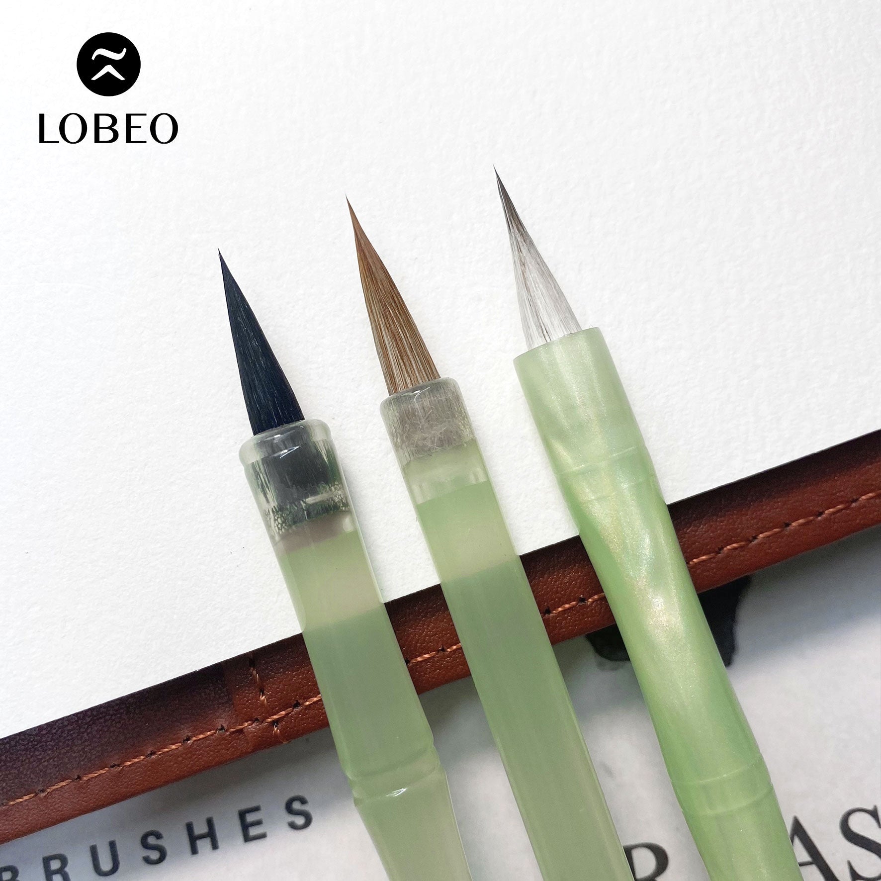 [Hộp thiếc] Combo 3 cọ Lobeo - Little Leaf CB37